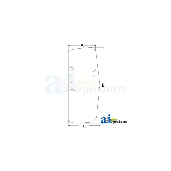 Glass, RH Door 62" x34" x4"